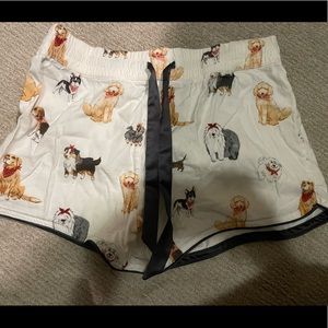 Cute dog pajama shorts.